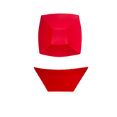 BANDEJA CUADRADA ROJA X2